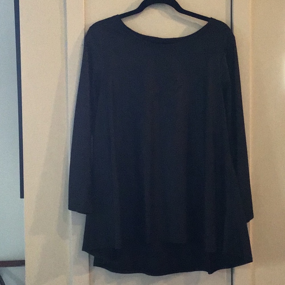 Oversized black faux suede shirt